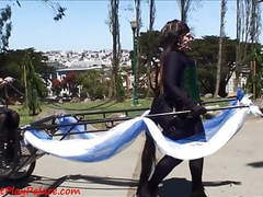 UhFuck presents: Mistress alice and pony tindala - human pony cart! from petp