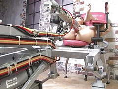 UhFuck presents: Petite japanese brunette gets pounded by a fuck machine