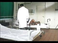 UhFuck presents: Threesome with a blonde nurse in white stockings