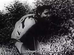 UhFuck presents: Hard sex in green meadow (1930s vintage)