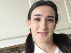 UhFuck presents: Naughty chick lyra lockhart gives a deepthroat and gets fucked, Couple, Hardcore, Brunettes, Pigtails, Doggystyle, Blowjob, Handjob, Natural Tits, Cowgirl, Missionary, Asshole