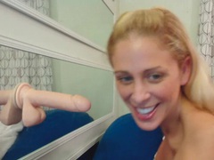 UhFuck presents: Cherie deville blows and fucks a lifelike dildo