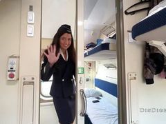 UhFuck presents: Seduced the conductor on the train and fucked while she had a break
