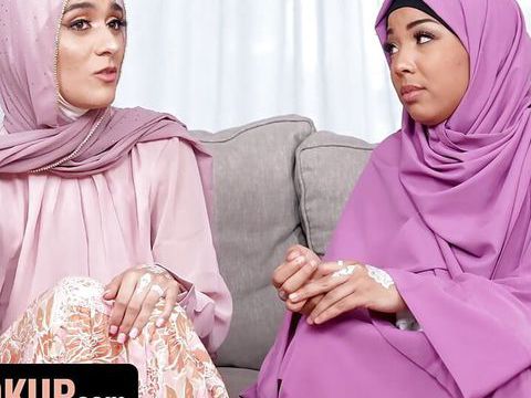 UhFuck presents: Hijab wearing step sisters malina melendez and aubry babcock fuck their step brother - hijab hookup