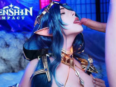 UhFuck presents: Genshin impact. layla swallows a big cock down her throat - mollyredwolf