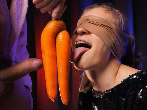UhFuck presents: I'm very angry!! my stepbrother tricked me into sucking his dick with the help of taste game - xsanyany