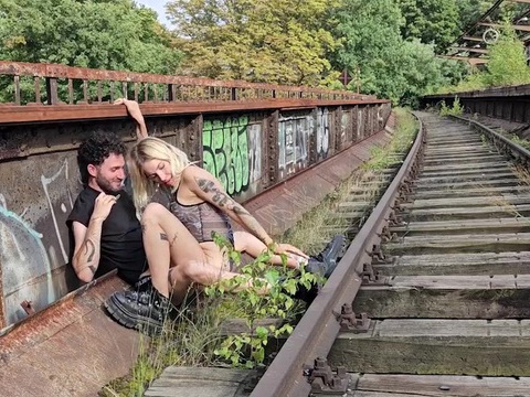 UhFuck presents: Cute emo amateurs have adventurous outdoor sex