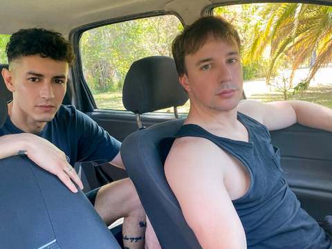UhFuck presents: Two handsome latino twink cuties have a public fuck in the cruising park - my gay taxi driver