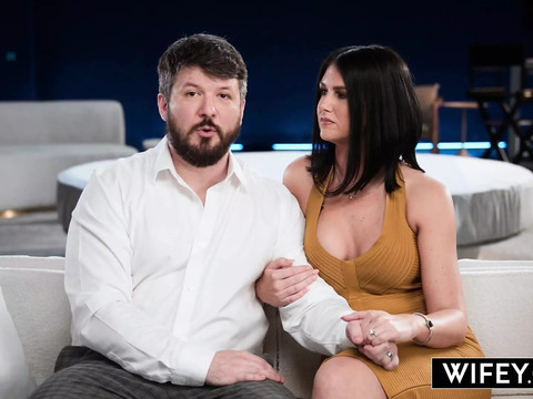 UhFuck presents: Wifey hubby watches as his horny wife sienna rae gets double penetrated in front of him