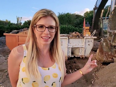 UhFuck presents: Outdoors video of sexy blonde wife cory chase with glasses