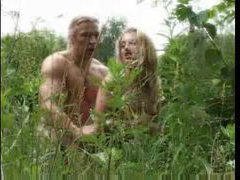 UhFuck presents: Blonde fucked by a crew of rubber wearing people