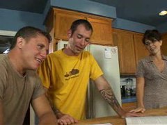 UhFuck presents: Horny mother fucked on kitchen table