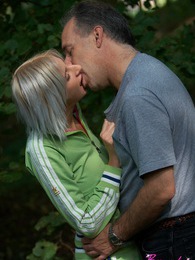 UhFuck presents: Hot innocent girl fucked outdoors in the forest hardcore