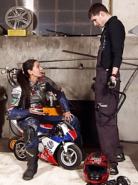 UhFuck presents: Shy teenage biker chick fucks the horny mechanic hardcore