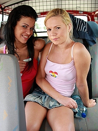 UhFuck presents: Naughty young Ellis and her hot friend share a hard cock