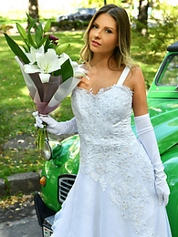 UhFuck presents: Naughty bride Rebecca Volpetti takes a photographer assistant's stiff dick