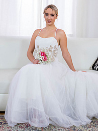 UhFuck presents: Blonde bride Anna Khara has sex with the groom and a photographer at once