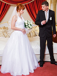 UhFuck presents: Redhead Czech bride Lucy Bell getting double fucked on her wedding day