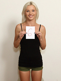UhFuck presents: Blond hungarian teen Zazie Skymm gets completely naked during a solo shoot